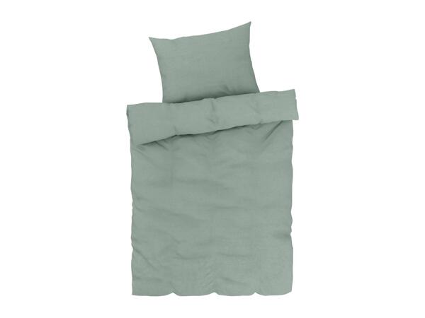 Livarno Home Linen-Blend Bedlinen - Single - Green