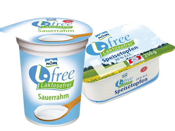 NÖM Laktosefreier Sauerrahm oder lakosefreier Topfen