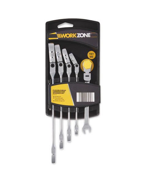 5 Piece Flexible Head Spanner Set