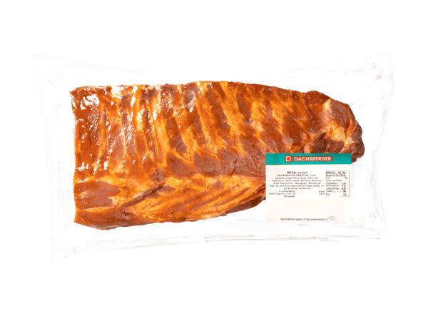 Frische BBQ Ribs mariniert