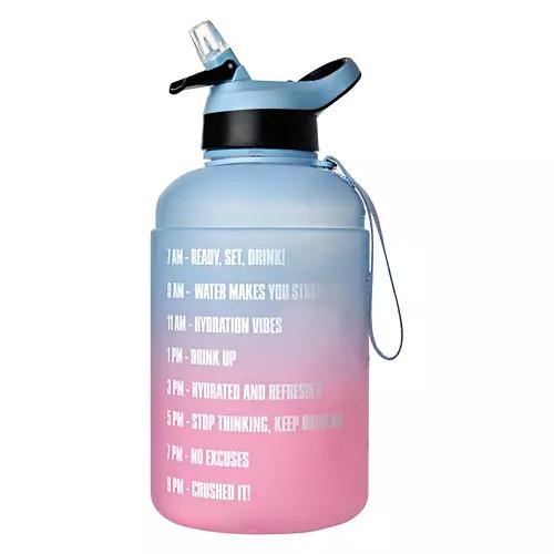Hydration Tracker Water Bottle, Blue/Pink