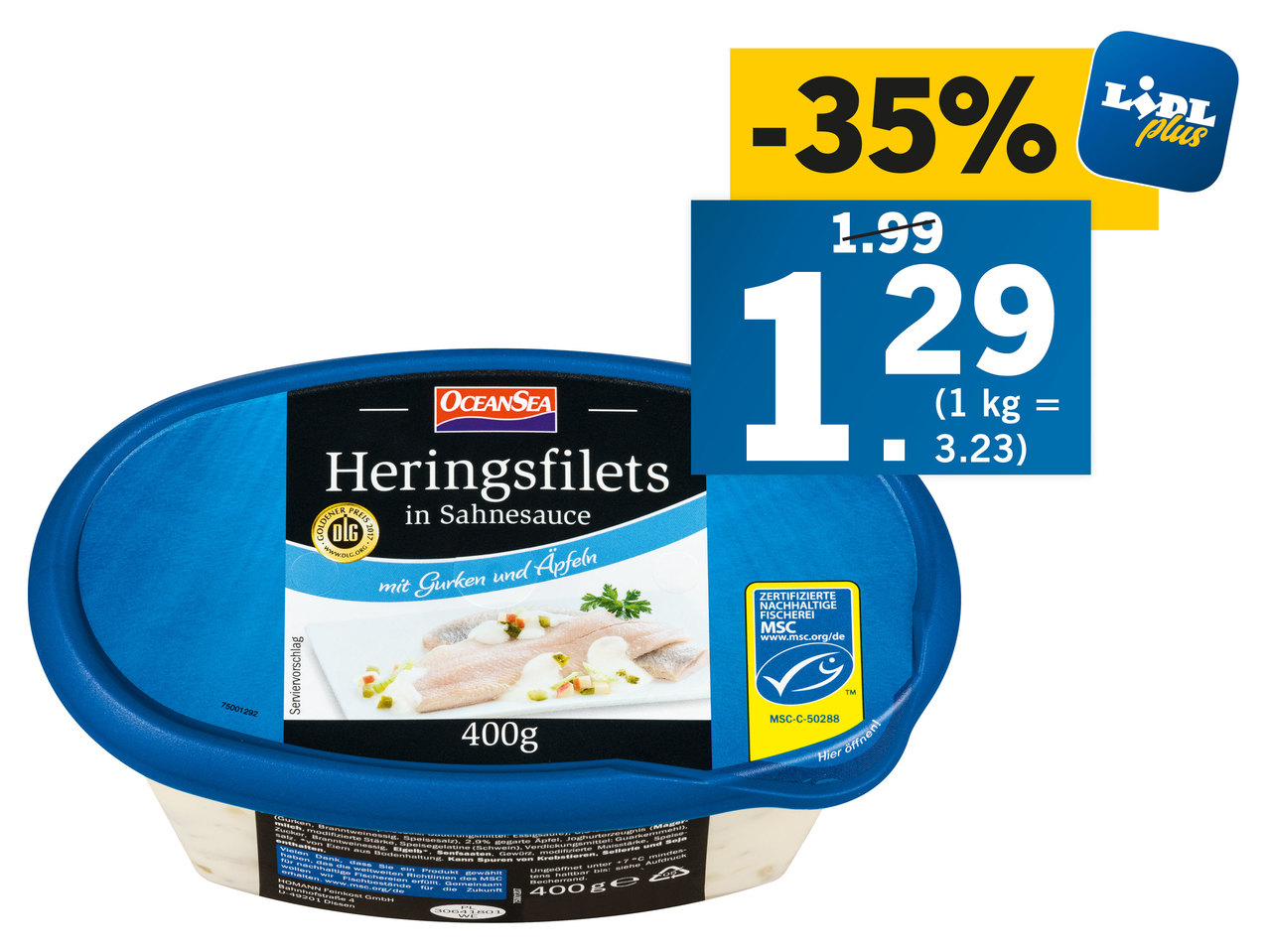 OCEAN SEA Sahne-Heringsfilets