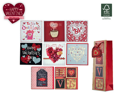 Square Valentine's Day Cards/Bottle Bags