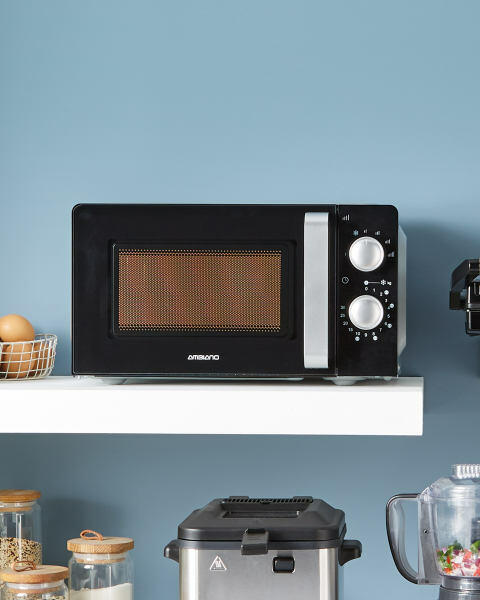Ambiano Black 700W Microwave Oven