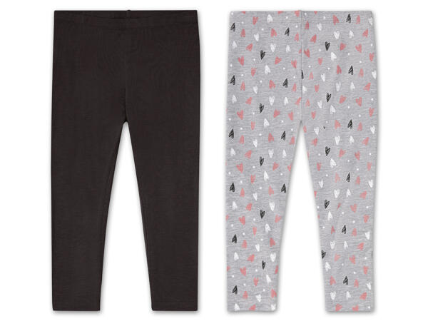 Mädchen Leggings, 2 Stück
