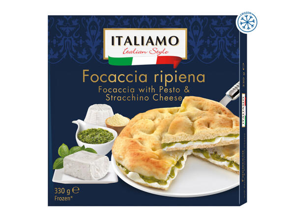 Italiamo Focaccia with Pesto & Stracchino Cheese