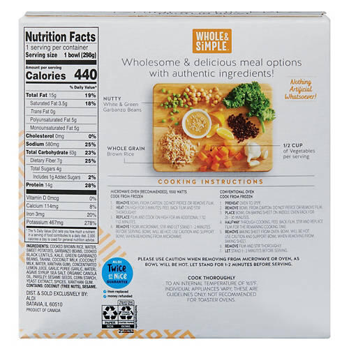 Tahini & Chickpea Protein Bowl, 10.5 oz