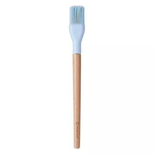 Beechwood & Silicone Baking Brush, Light Blue