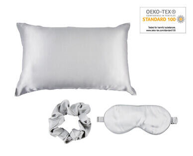 Silk Pillowcase, Eye Mask and Scrunchie Set