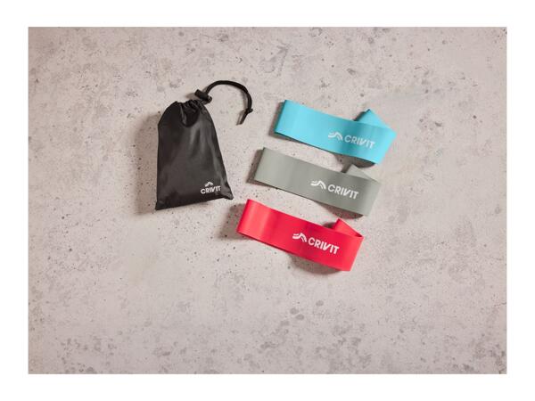 Crivit Fitness Essentials - Mini Resistance Bands - Set of 3