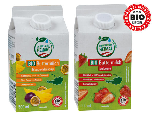 Bio Buttermilch mit Frucht