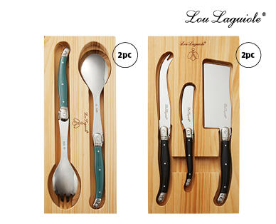 Lou Laguiole Salad Servers Set 2 Piece or Cheese Knife Set 3 Piece
