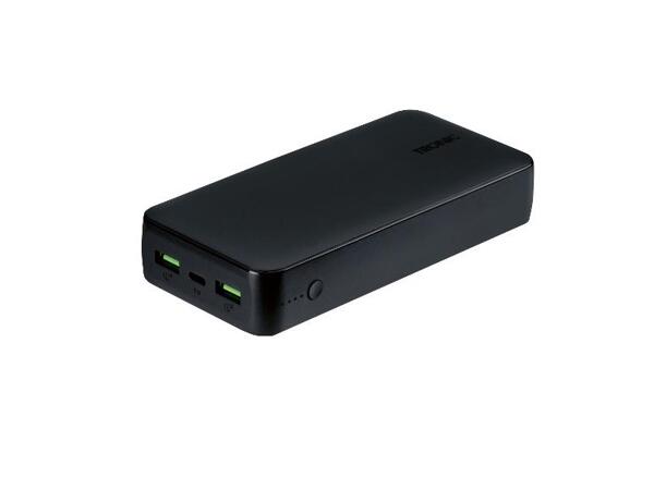 Powerbanka 20 000 mAh USB-C PD, USB-A, Smart Fast Charge