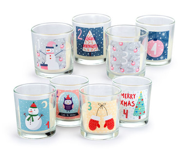 Adventkerzen im Glas, 4er-Set