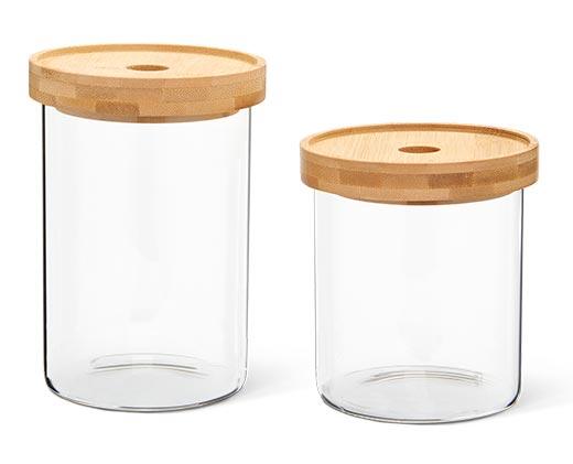 Crofton Glass Canister with Bamboo Lid