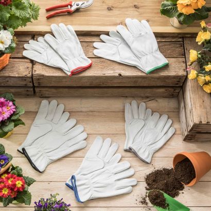 Gants de jardinage en cuir
