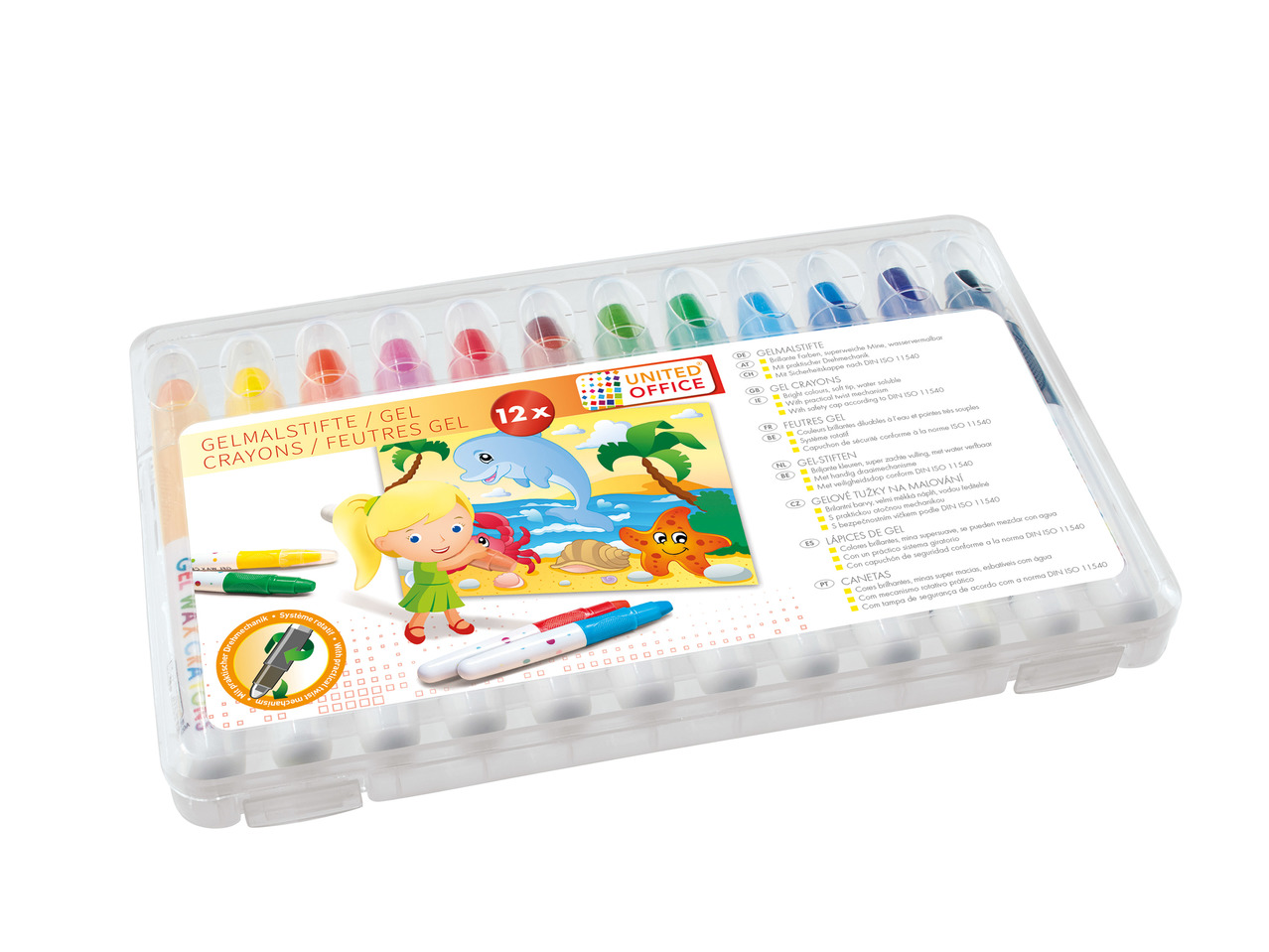 United Office Gel Wax Crayons1