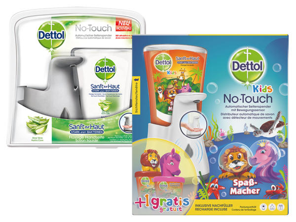 DETTOL No-Touch Flüssigseife Halter + Nachfüller