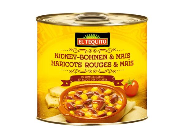Haricots rouges et maïs