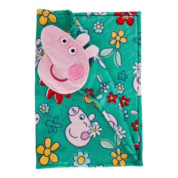 DISNEY(R)/NICKELODEON(R)/PEPPA PIG(R) 				2-in-1-Plaid/Kissen