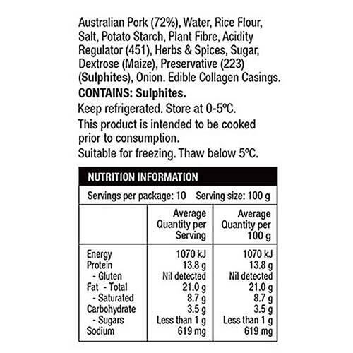Pork Chipolatas 1kg