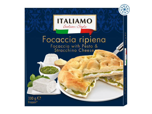 Italiamo Focaccia with Pesto & Stracchino Cheese