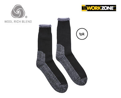 Men's Wool Rich Blend Work Socks 1pk or Cotton Rich Steel Cap Protection Socks 2pk