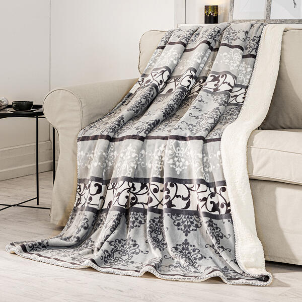 Flanell-Sherpa-Wohndecke