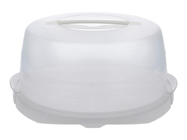 Silvercrest Grey Round Cake Storage Box