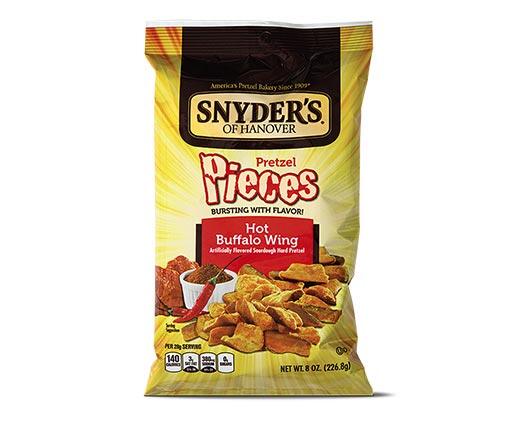 Snyder's of Hanover 
 Hot Buffalo Wing or Honey Mustard & Onion Pretzel Pieces
