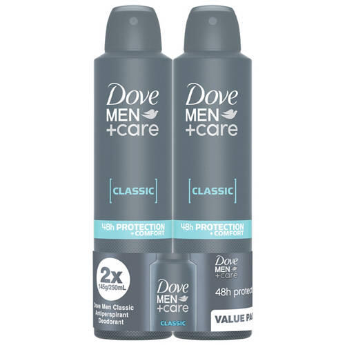 Assorted Men's & Women's Anti-Perspirant Deodorant Aerosol 2 Pack 145g
