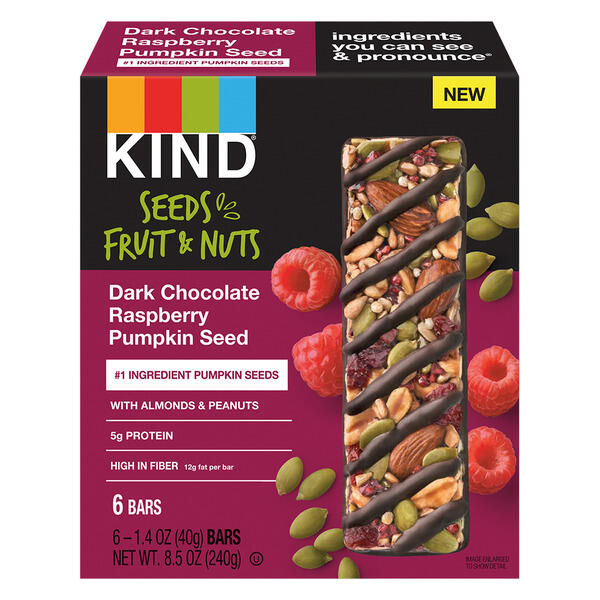 KIND Dark Chocolate Raspberry Pumpkin Seed Bars