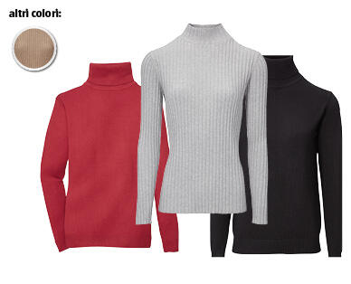 BLUE MOTION PULLOVER A COLLO ALTO/ ALLA COREANA DA DONNA