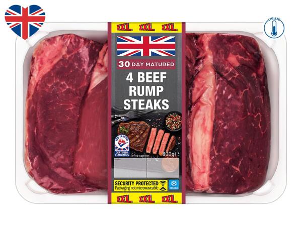 XXL 4 British Beef Rump Steaks