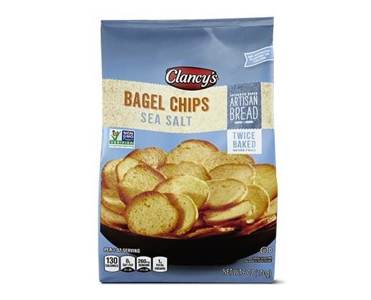 Clancy's 
 Roasted Garlic or Sea Salt Bagel Chips