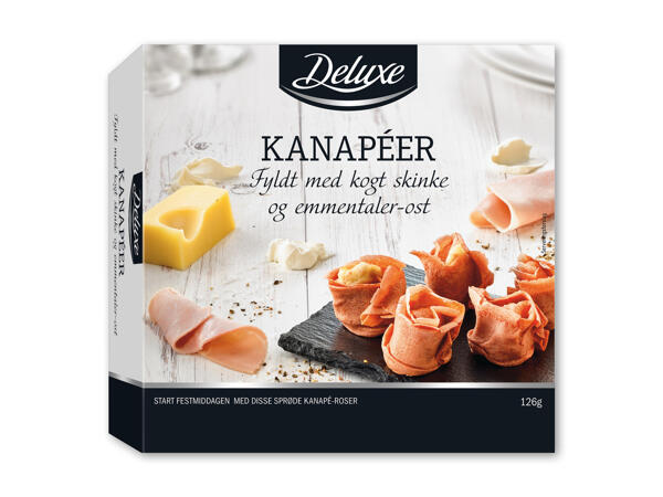Kanapé med skinke og ost