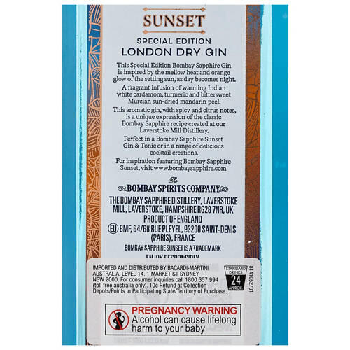 Sunset Gin 700mL