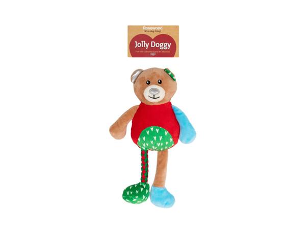 Plush & Rope Dog Toy - Bear