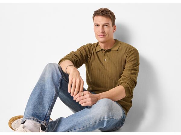Men's Long Sleeve Polo Jumper