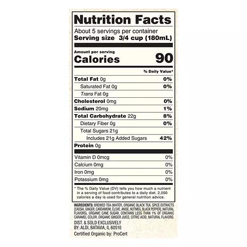 Organic Masala Chai Tea Latte, 32 fl oz