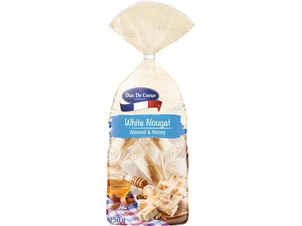 White Nougat with Almonds and Honey
