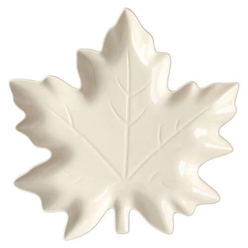 Harvest Serving Platter - White Leaf