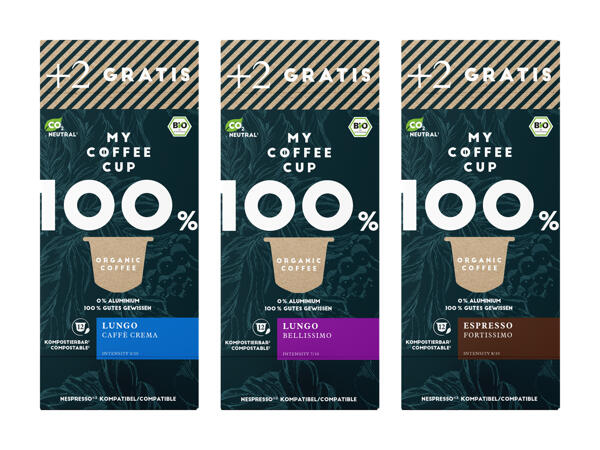 Capsules de café bio My Coffee Cup Lungo Bellisimo