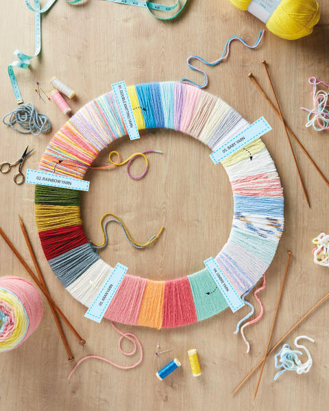 Coral Cream Ombre Yarn