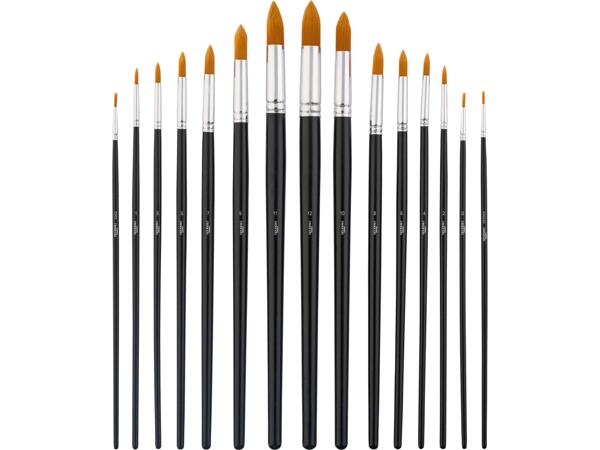 Paint Brush Set, 12 or 15 pieces