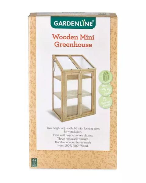Wooden Mini Greenhouse Grey