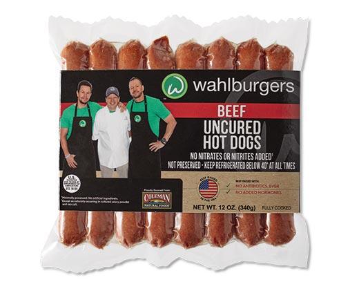 Wahlburgers 
 Uncured Beef Hot Dogs