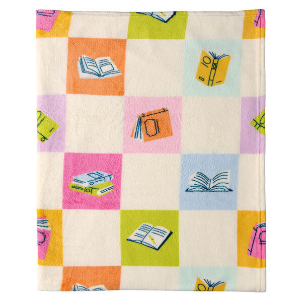 KIRKTON HOUSE Checker Book Club Plush Throw - 50" X 60"