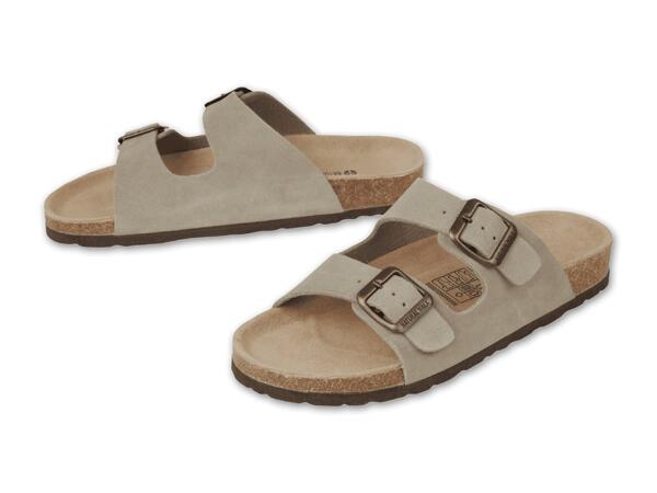 Damen/Herren Leder-Pantoletten