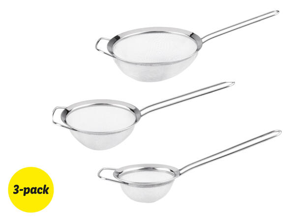 Sil i rostfritt stål, 3-pack